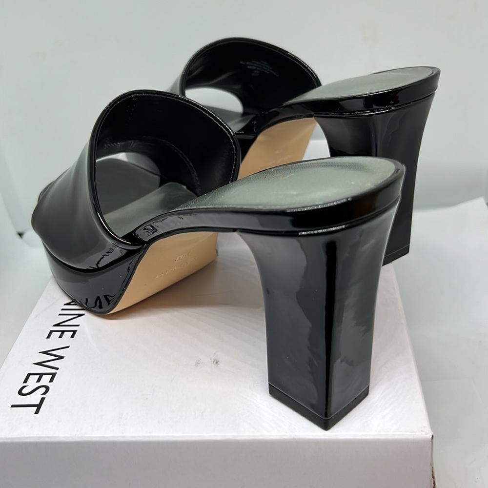 Nine West Black Patton Slip On Shoes with with 4” Heels - Picture 4 of 5